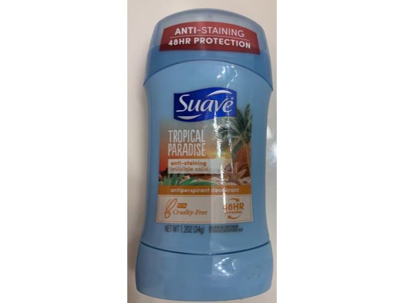 Suave Tropical Paradise 48hr Protection Antiperspirant Deodorant, 1.2 oz/34 g