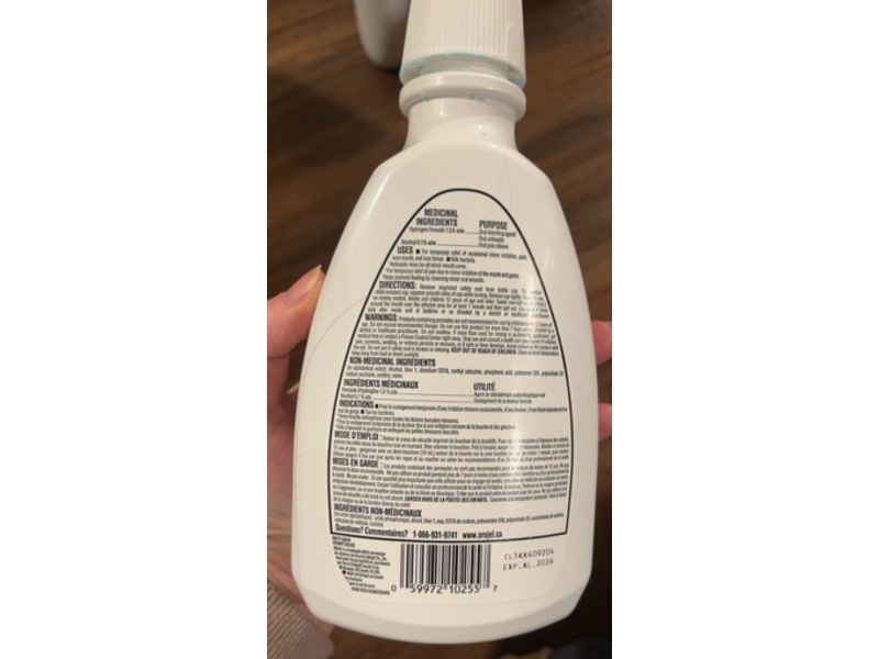 Orajel Oral Pain Relief Rinse, Soothing Mint, 473 mL