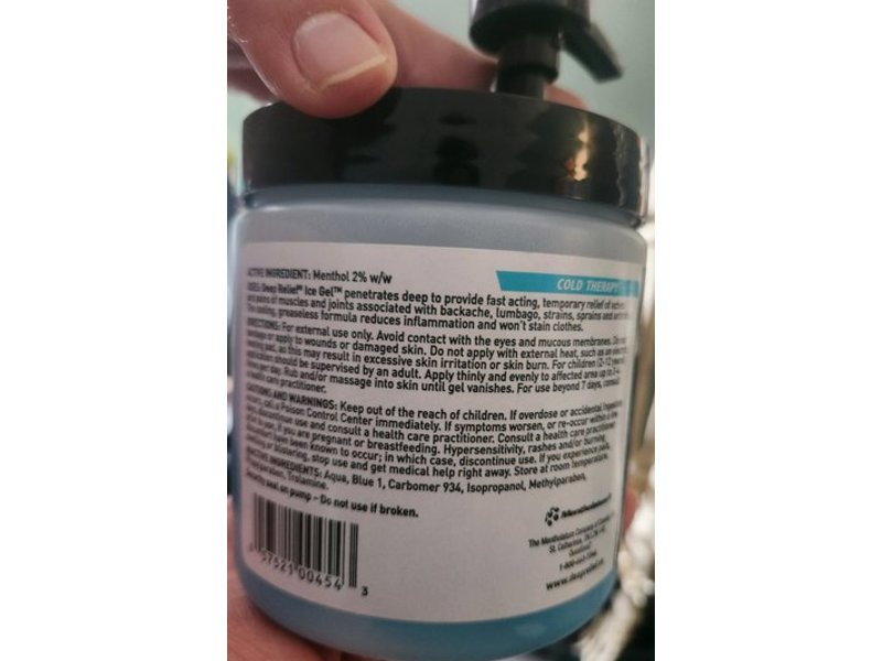 Deep Relief Ice Gel, Cooling Menthol, 500 g