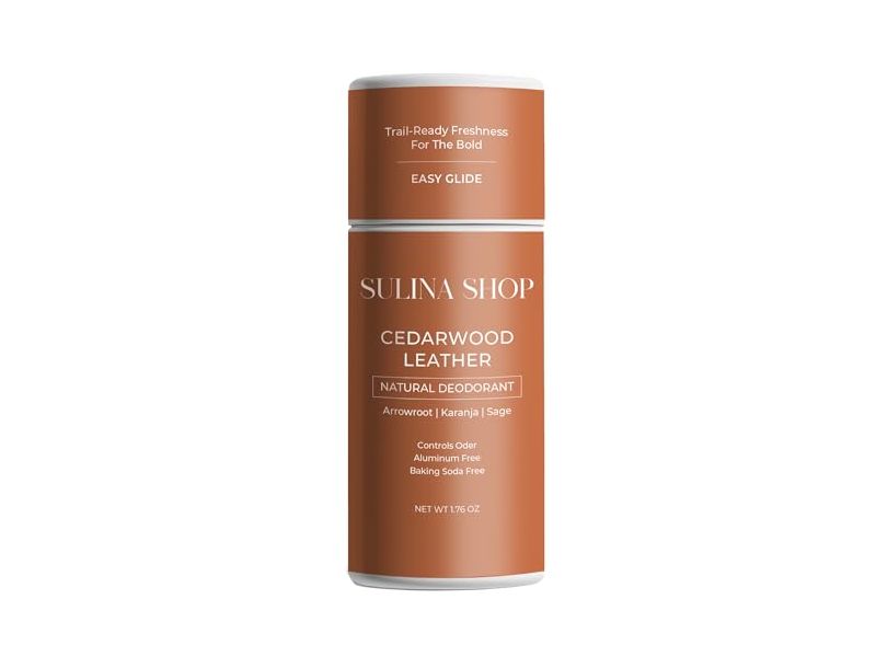 Sulina Shop Natural Deodorant, Cedarwood Leather, 1.76 fl oz