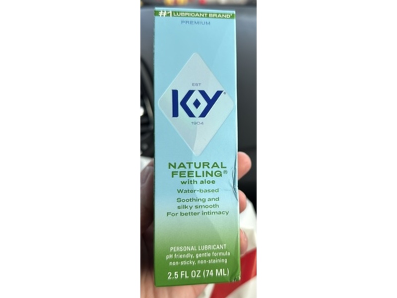 K-Y Natural Feeling Personal Lubricant, Aloe, 2.5 fl oz/74 mL