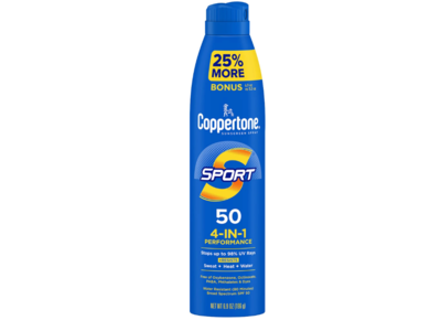 Coppertone Sport 4 In 1 Sunscreen Spray, SPF 50, 6.9 oz/196 g