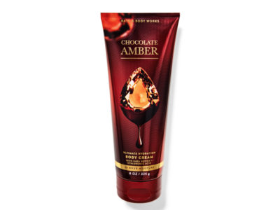 Bath & Body Works Body Cream, Chocolate Amber, Shea Butter Hyaluronic Acid, 8 oz/226 g
