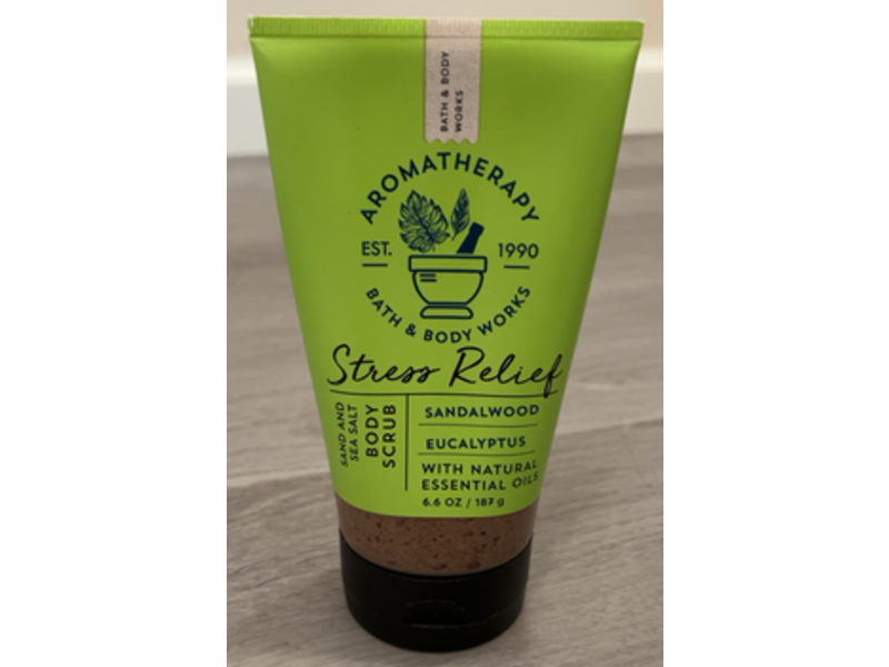 Bath & Body Works Stress Relief Body Scrub, Sandalwood & Eucalyptus, 6.6 oz/187 g