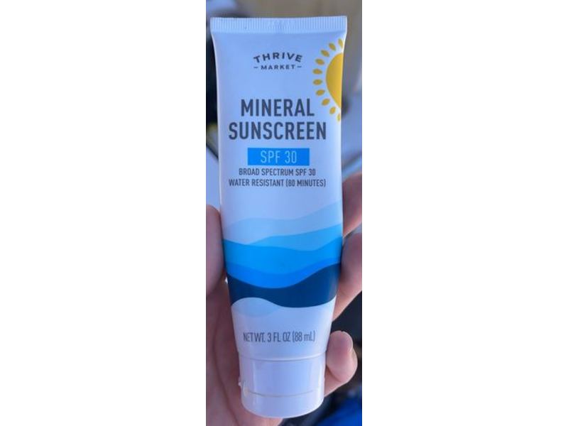 Thrive Market Mineral Sunscreen, SPF 30, 3 fl oz/88 mL