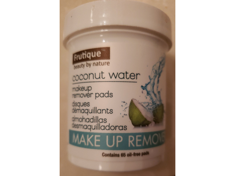 Frutique Coconut Water Makeup Remover Pads, 65 Count