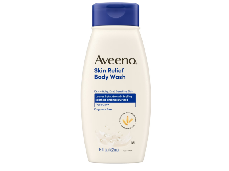 Aveeno Skin Relief Apaisant Body Wash, Fragrance Free, 18 fl oz/532 mL