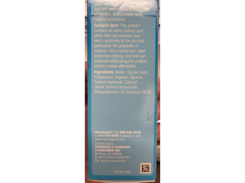 Neutrogena Hydro Boost+ Overnight Peel, Glycolic Acid & Hyaluronic Acid, 3.2 fl oz/94 mL