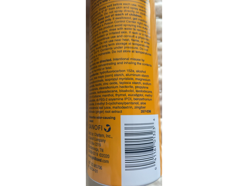 Gold Bond Body Powder Spray, Classic Scent, 7 oz/198 g