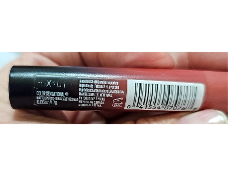 Maybelline New York Color Sensational Ultimatte Matte Lipstick, 988 More Blaze, 0.06 oz/1.7 g