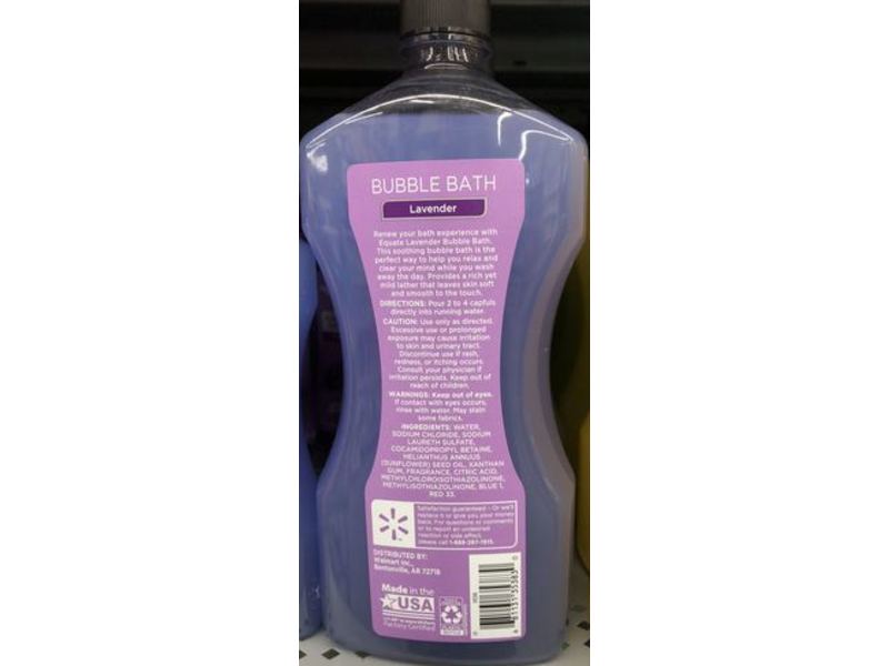 Equate Bubble Bath, Lavender, 32 fl oz/946 mL