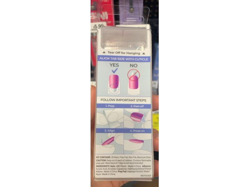 Impress Color Fx The No Glue Mani Press Nails, Connection, 30 Count