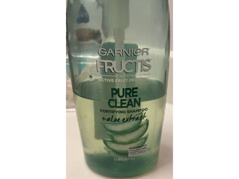 Garnier Fructis Pure Clean Fortifying Shampoo, Aloe Extract, 33.8 fl oz/1 L