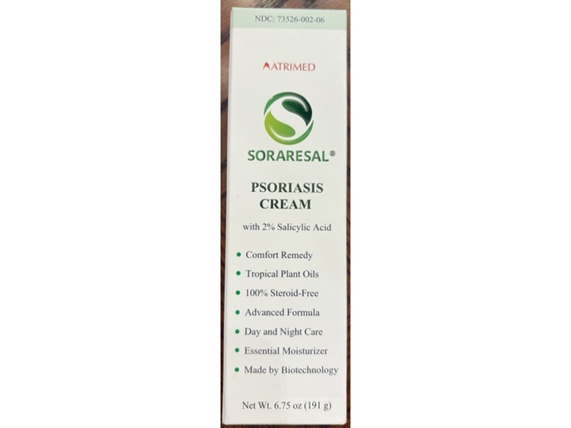Soraresal Psoriais Cream, 6.75 oz/191 g
