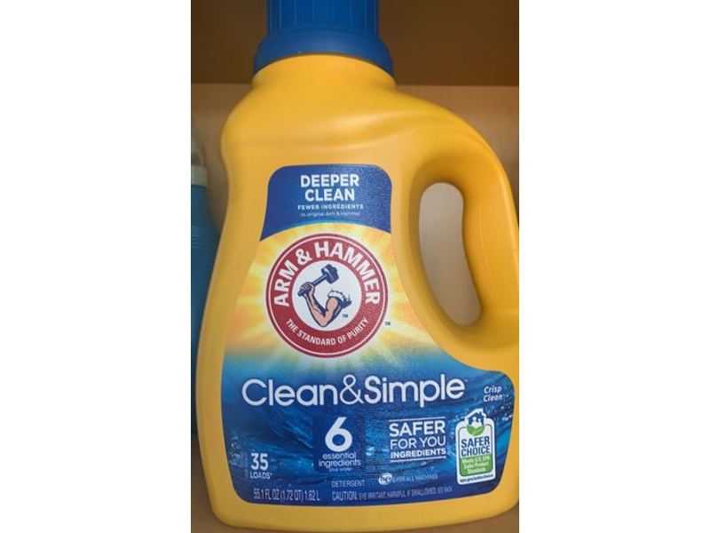 Arm & Hammer Clean & Simple Liquid Laundry Detergent, 35 Loads, 55.1 fl oz/1.62 L