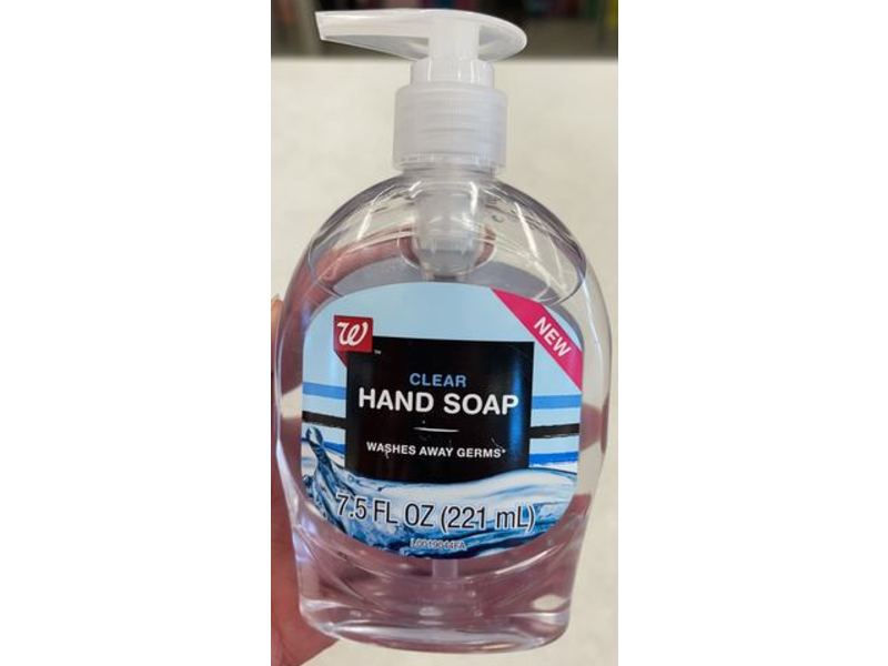 Walgreens Hand Soap, Clear, 7.5 fl oz/221 mL