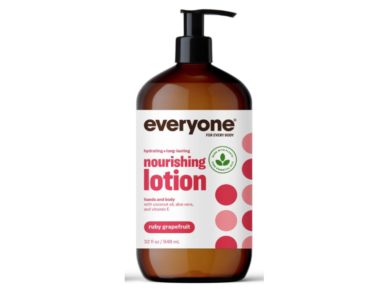 Everyone Hydrating + Long Lasting Nourishing Lotion, Ruby Grapefruit, 32 fl oz/946 mL