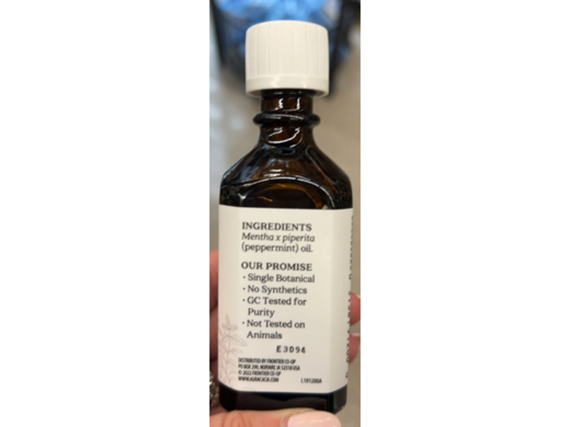 Aura Cacia Cooling Pure Essential Oil, Sweet Peppermint, 2 fl oz/59 mL