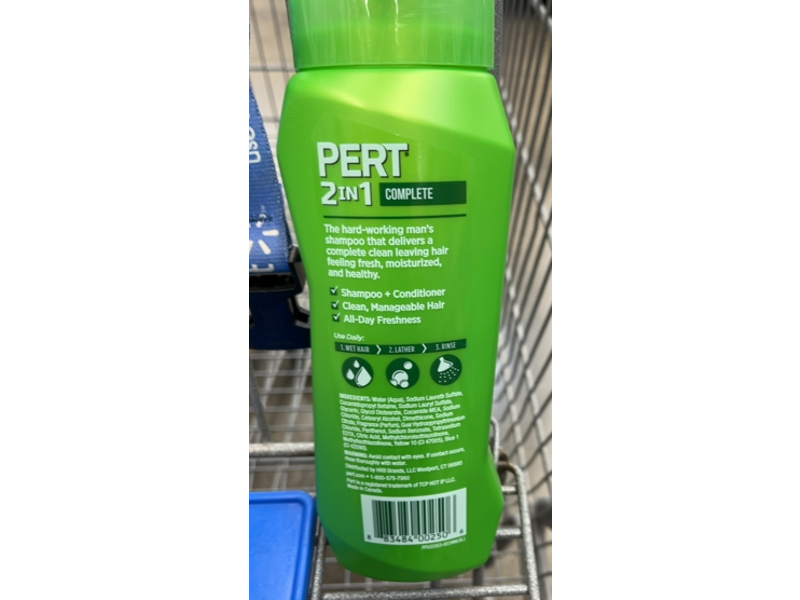 Pert 2 In 1 Complete Shampoo + Conditioner, 15.6 fl oz/461 mL, Pack Of 5