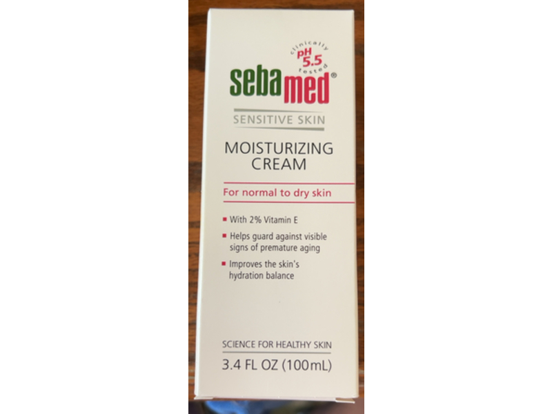Seba Med Moisturizing Cream, Vitamin E, 3.4 fl oz/100 mL, Pack Of 2