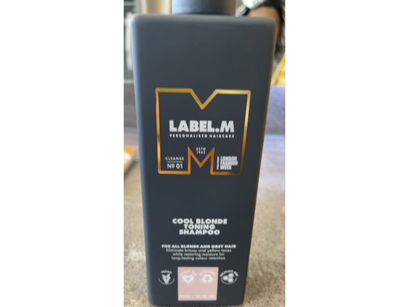 Label, M Cool Blonde Toning Shampoo, 300 mL