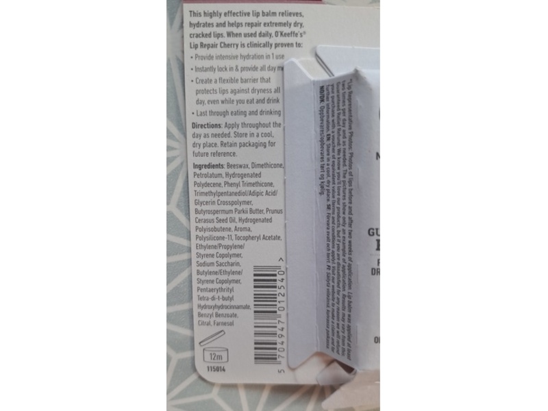 O'Keeffe's Lip Repair, Cherry, 4.2 g