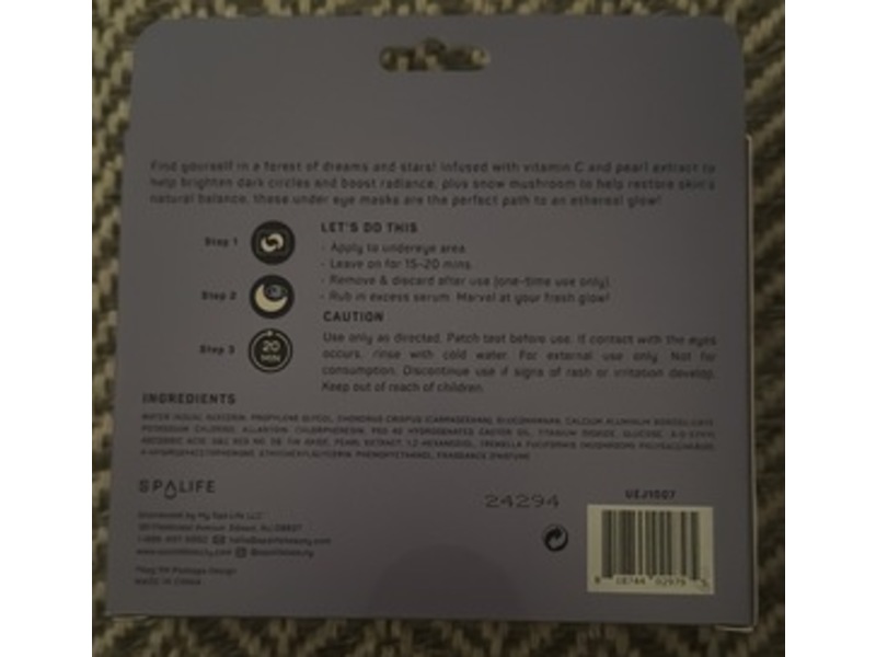 Spalife Brightening Uder Eye Masks, Stargazing, 16 Count, Pack Of 8