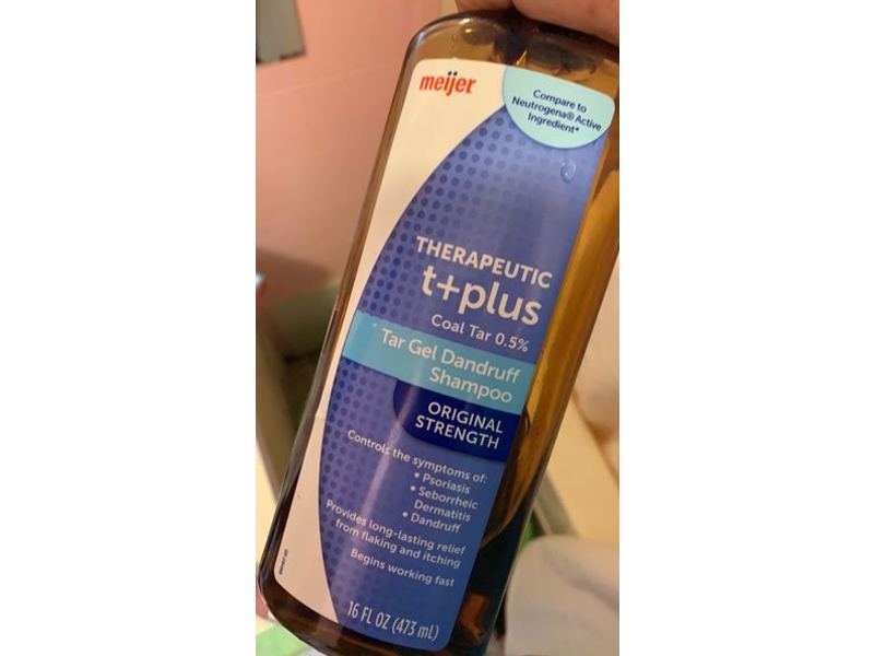 Meijer Therapeutic T+Plus Gel Coal Tar Anti-Dandruff Shampoo, 16 fl oz/473 mL