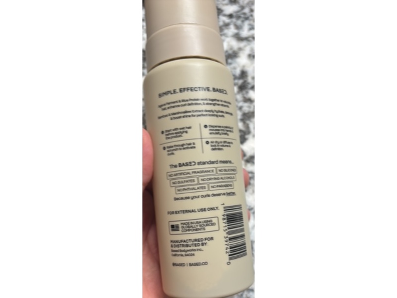 BASED Bodyworks Curl Mousse, 6.8 fl oz/200 mL