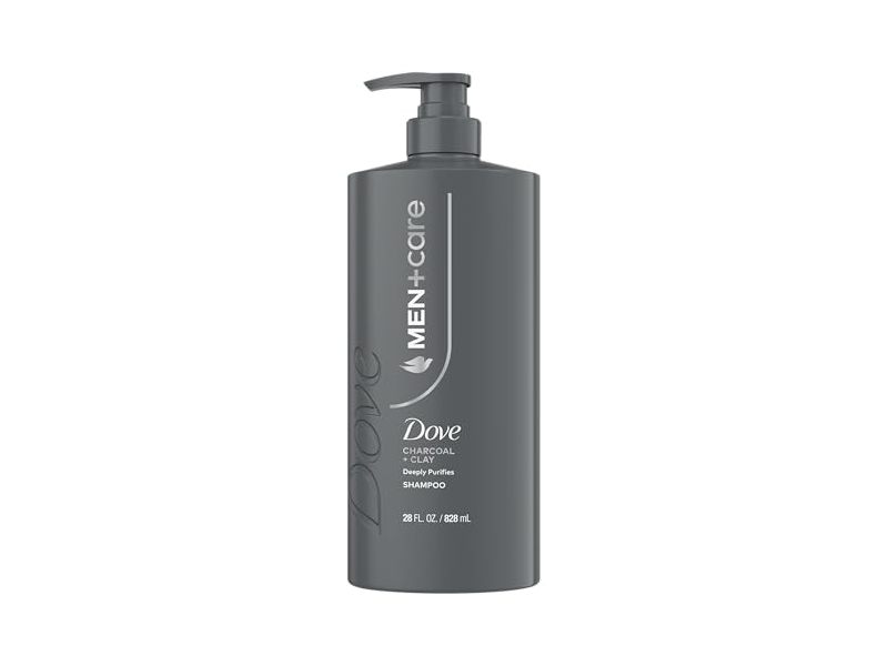 Dove Men + Care Shampoo, Charcoal + Clay, 28 fl oz/828 mL
