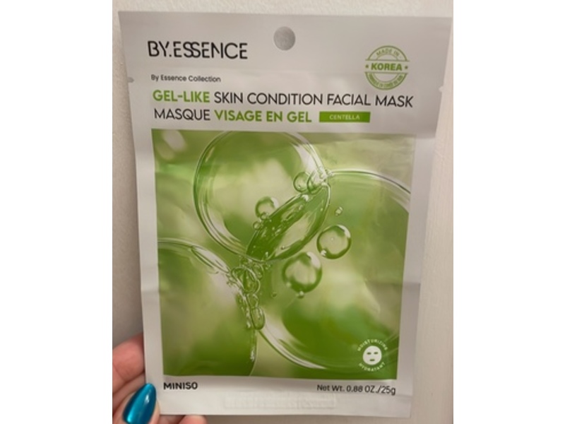 Miniso By Essence Gel-Like Skin Condition Facial Mask, Centella, 0.88 oz/25 g