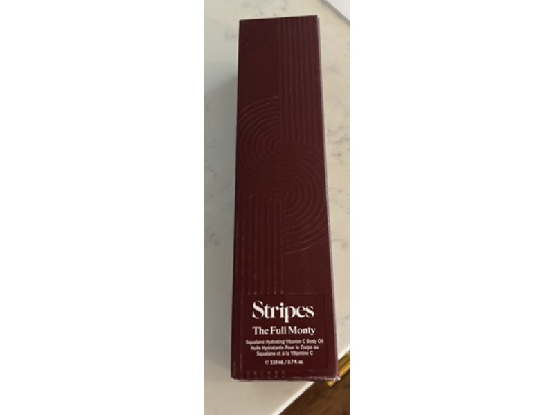 Stripes The Full Monty Squalane Hydrating Body Oil, Vitamin C, 3.7 fl oz/110 mL