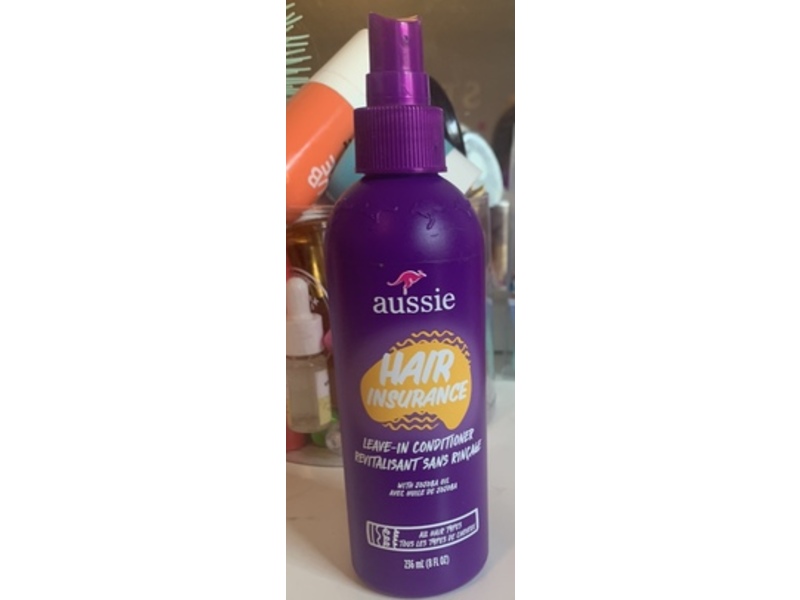 Aussie Hair Insurance Leave In Conditioner, Jojoba Oil, 8 fl oz/236 mL, Pack Of 3