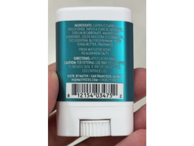 Native Deodorant, Fresh Mistetoe, 0.35 oz/9 g