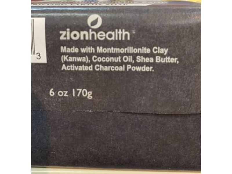 Zion Health Ancient Clay Soap, Activated Charcoal, 6 oz/170 g