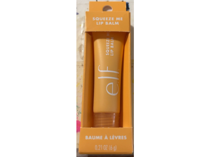 e.I.f Squeeze Me Lip Balm, Peach, 0.21 oz/6 g