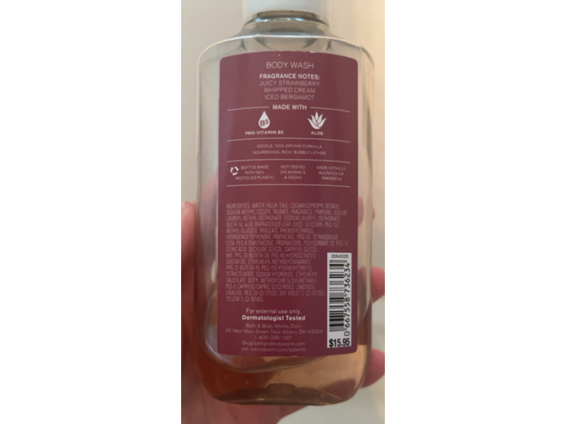 Bath & Body Works Body Wash, Strawberry Snowflakes, 10 fl oz/295 mL