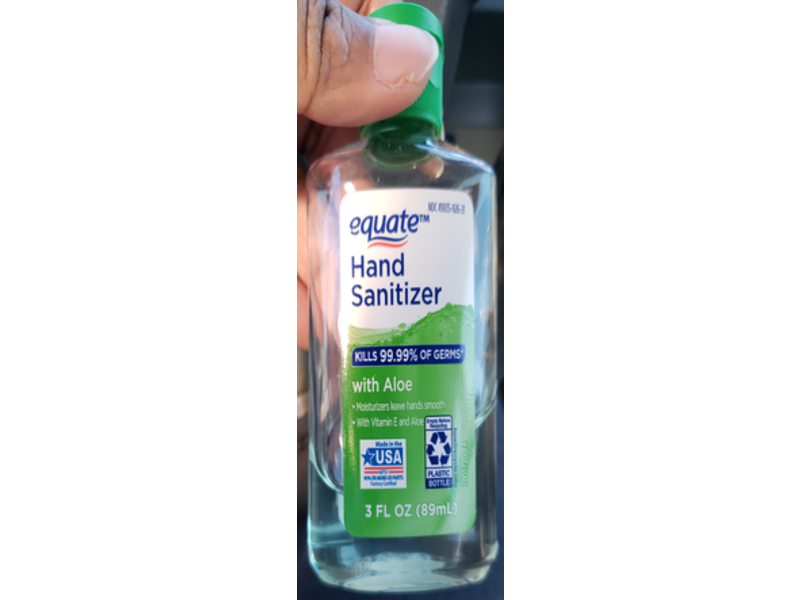 Equate Hand Sanitizer, Aloe, 3 fl oz/89 mL