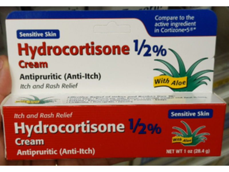 Taro Sensitive Skin Antipruritic Hydrocortisone Cream, Aloe, 1 oz/28.4 g, Pack Of 2
