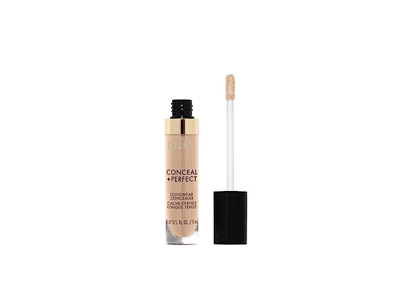Milani Conceal + Perfect Longwear Concealer, 130 Light Beige, 0.17 fl oz/5 mL
