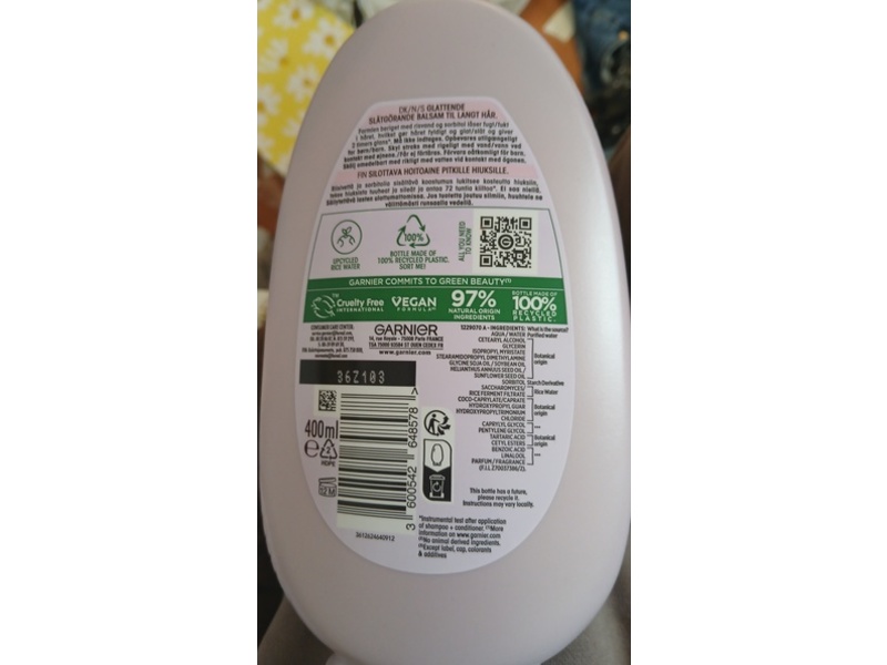 Garnier Respons Smoothing Conditioner, Rice Water Infusion & Sorbitol, 400 mL