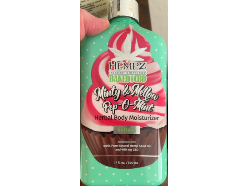 Hempz Pep-O-Mint Herbal Body Moisturizer, Minty & Mellow, 17 fl oz/500 mL