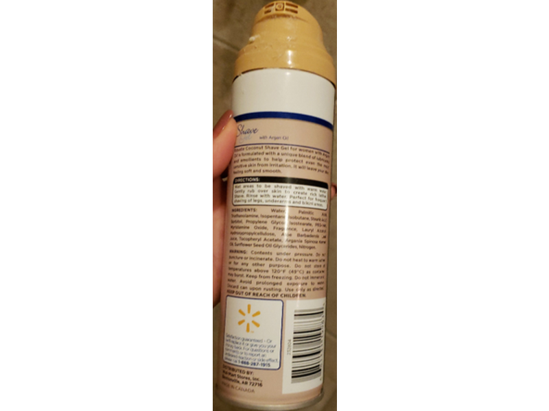 Equate Coconut Shave Gel, Argan Oil, 7 oz/198 g