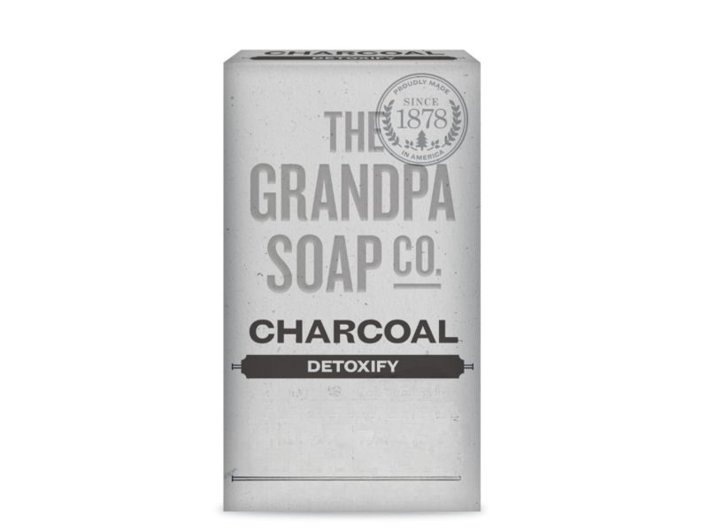 The Grandpa Soap Company Bar Soap, Charcoal, 1.35 oz/38 g