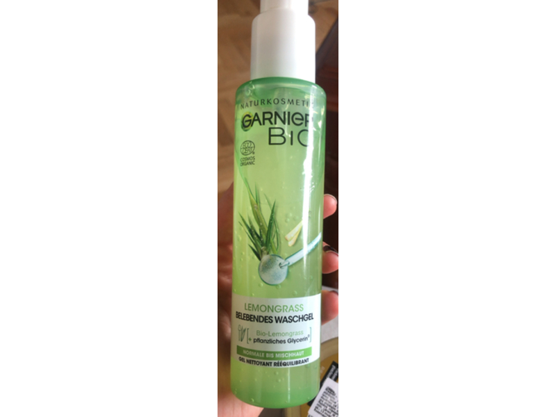 Garnier Bio Invigorating Wash Gel, Lemongrass, 150 mL