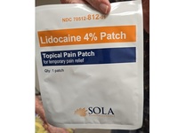 Sola Pharmaceuticals Topical Pain Patch, Lidocaine 4%, 1 Count - thumbnail 2