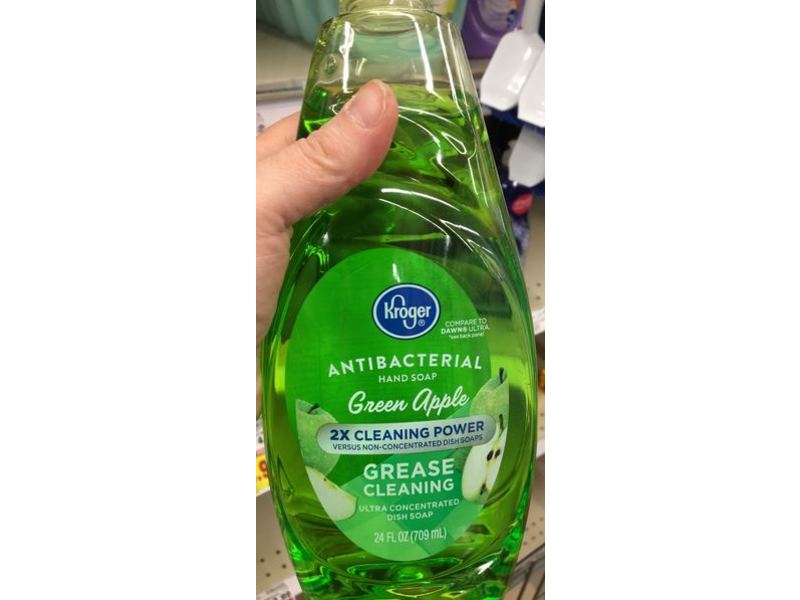 Kroger Antibacterial Hand & Dish Soap, Green Apple, 24 fl oz/709 mL