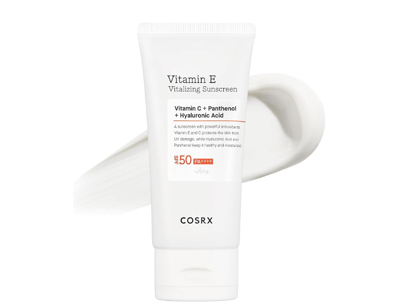 COSRX Vitamin E Vitalizing Sunscreen, SPF 50 PA++++, Vitamin C + Panthenol + Hyaluronic Acid, 5.07 fl oz/150 mL