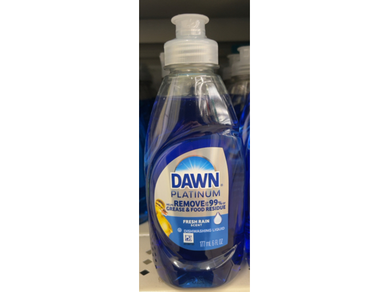 Dawn Platinum Dishwashing Liquid, Fresh Rain Scent, 6 fl oz/177 mL