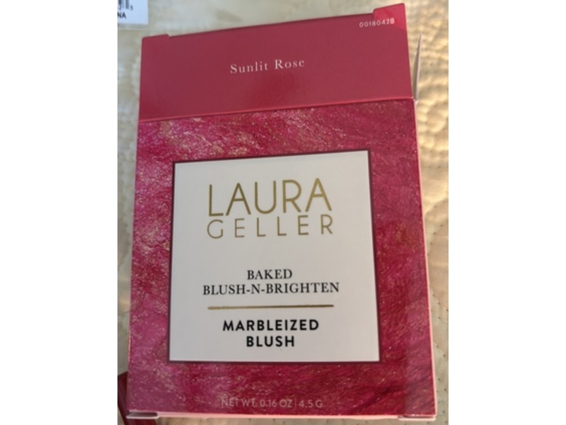 Laura Geller Baked Blush-N-Brighten Marbleized Blush, Sunlit Rose, 0.16 oz/4.5 g